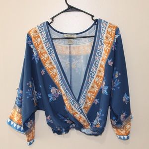 Bohemian cropped blouse